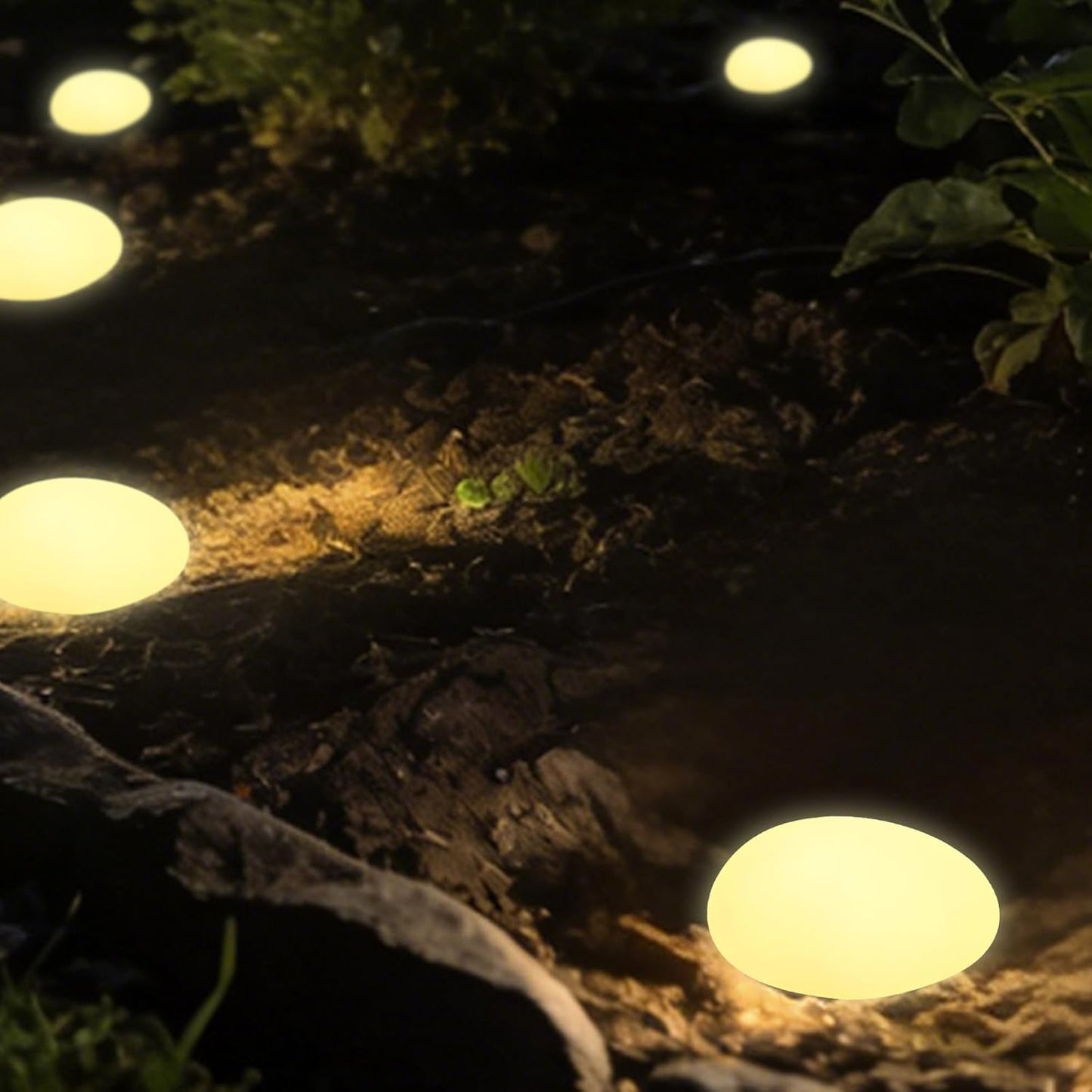 Solar Powered Glowing Pebble Lights