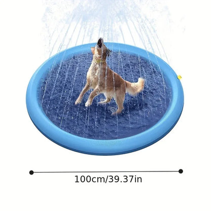 Inflatable Pet Cooling Bathtub With Water Spray