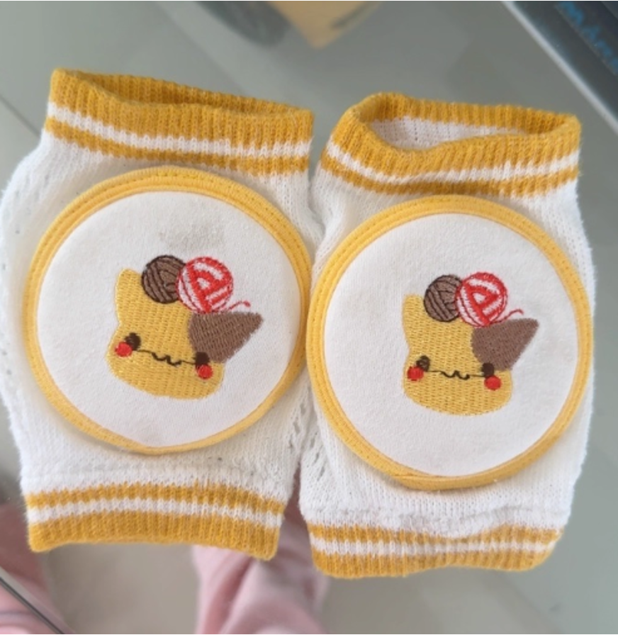 Baby Knee Pads with Cute Animal Embroidery