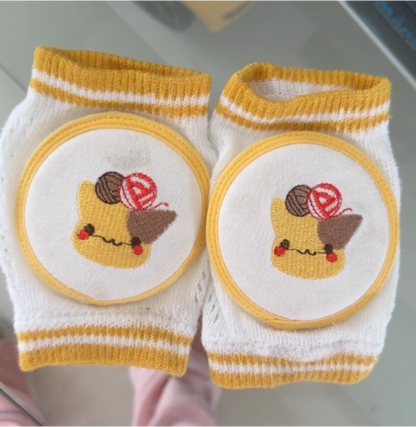 Baby Knee Pads with Cute Animal Embroidery
