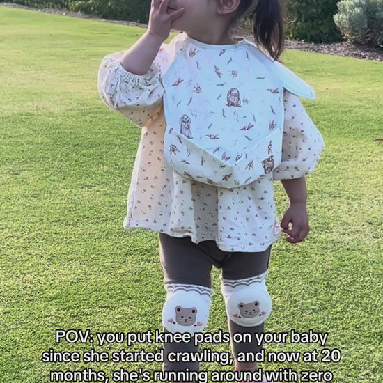 Baby Knee Pads with Cute Animal Embroidery - product video