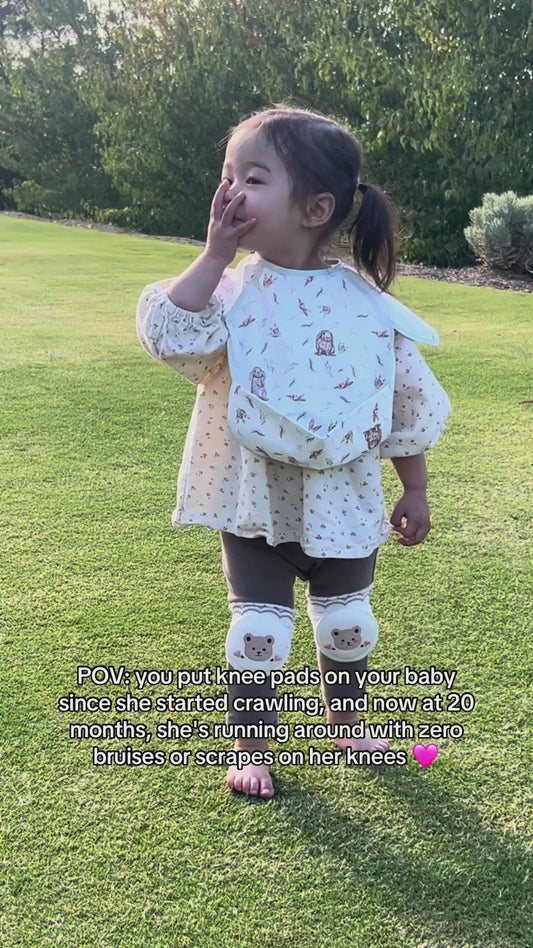 Baby Knee Pads with Cute Animal Embroidery - product video